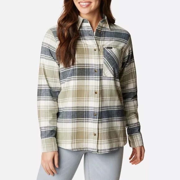 COLUMBIA Women's Calico Basin Flannel Long Sleeve Shirt Size S - Picture 1 of 16